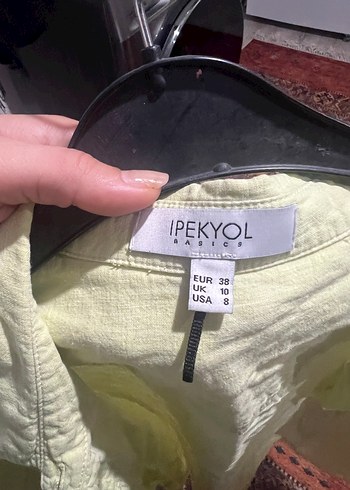 İpekyol keten gömlek limon