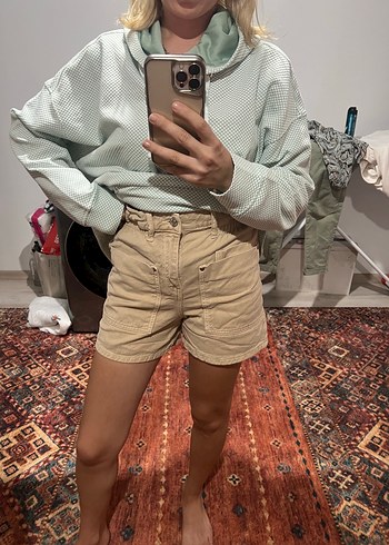 Krem rengi şort Zara - Görsel 2