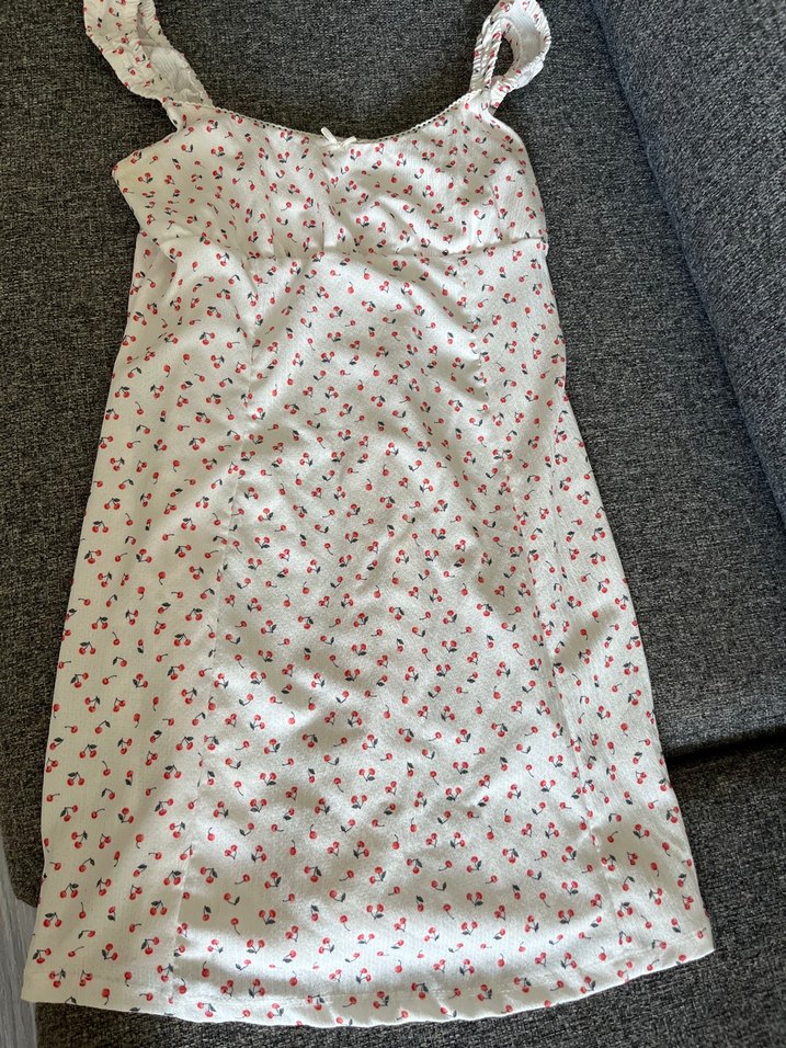 Beyaz mini elbise - Görsel 3