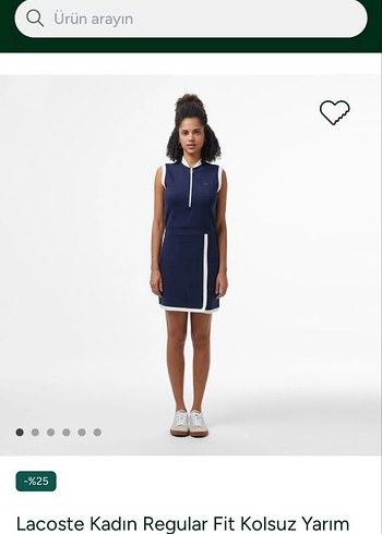 Lacoste Lacoste Kadın Renkli Mini Spor Elbise