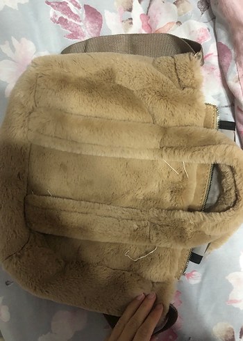 Bej Peluş Kadın Çanta - Görsel 7