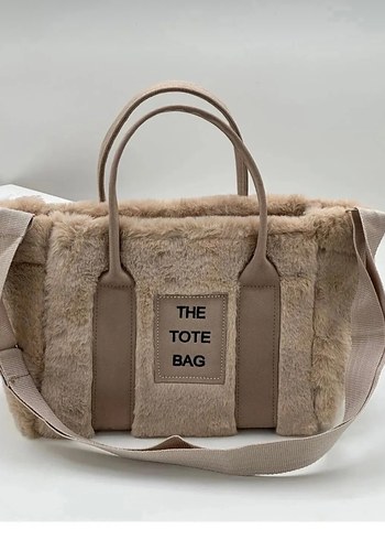 Bej Peluş Kadın Çanta - Görsel 8