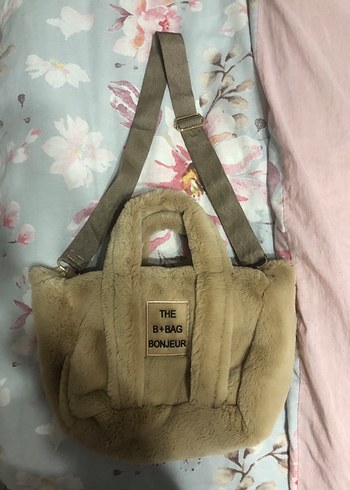 Bej Peluş Kadın Çanta - Görsel 3