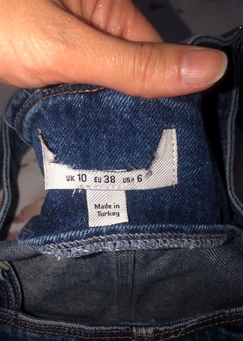 Kadın Lacivert Denim  Salopet - Görsel 3