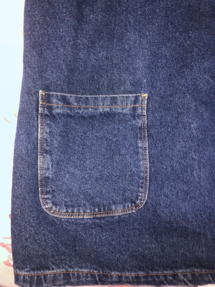 Kadın Lacivert Denim  Salopet - Görsel 4