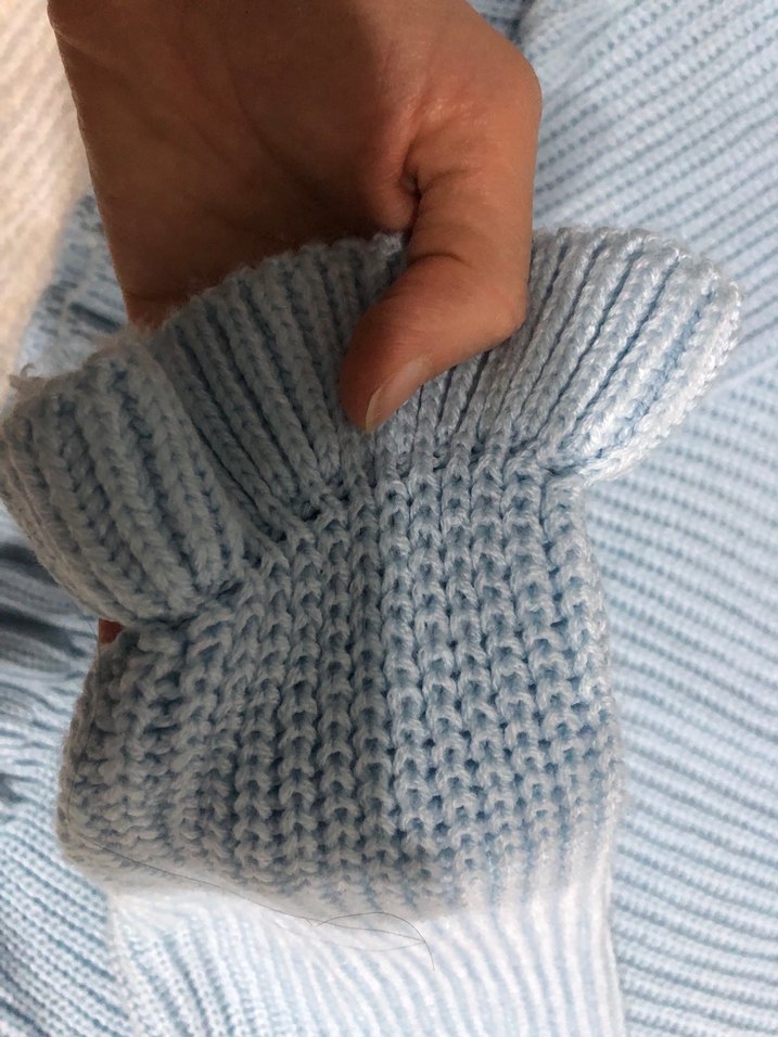 Bebe mavisi Triko Boğazlı Kadın Kazak - Görsel 3