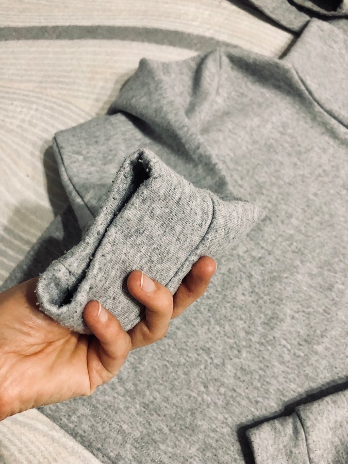 Gri Yüksek Yakalı Kadın Sweatshirt - Görsel 3