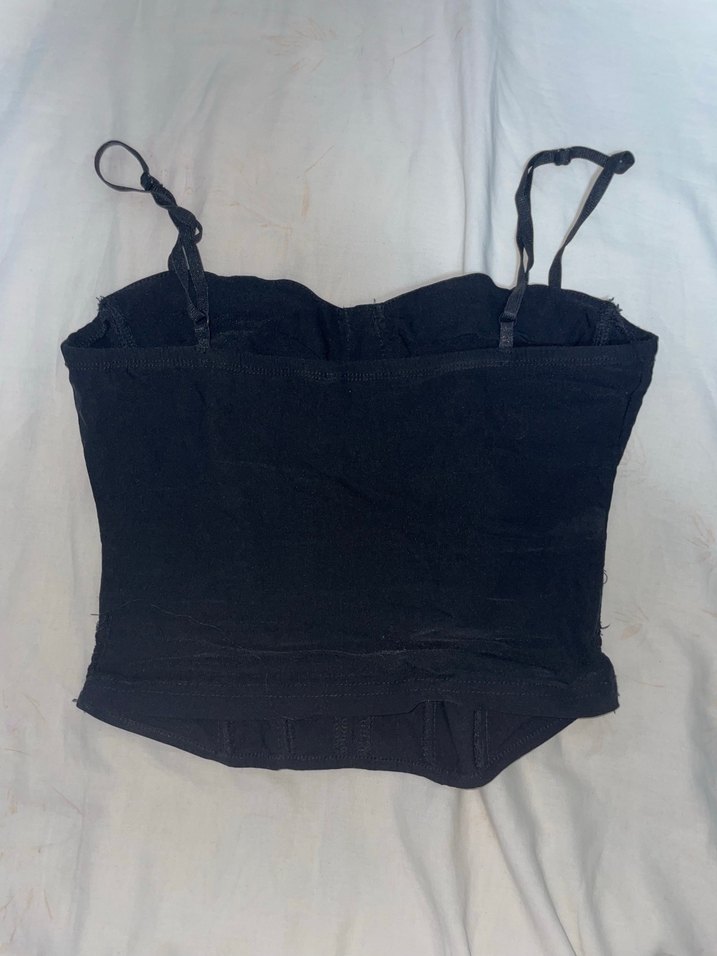 Siyah Straplez Gotik Büstiyer - Görsel 4