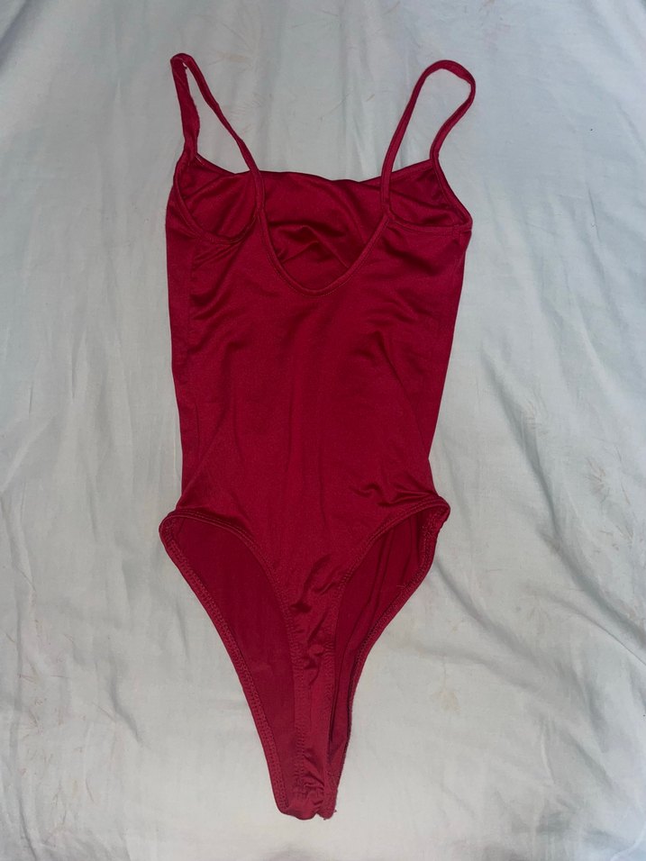 Kırmızı İp Askılı Kadın body - Görsel 3