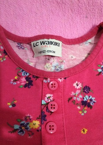 Kız Çocuk Pembe Uzun Kollu Baskılı Tişört - Görsel 3