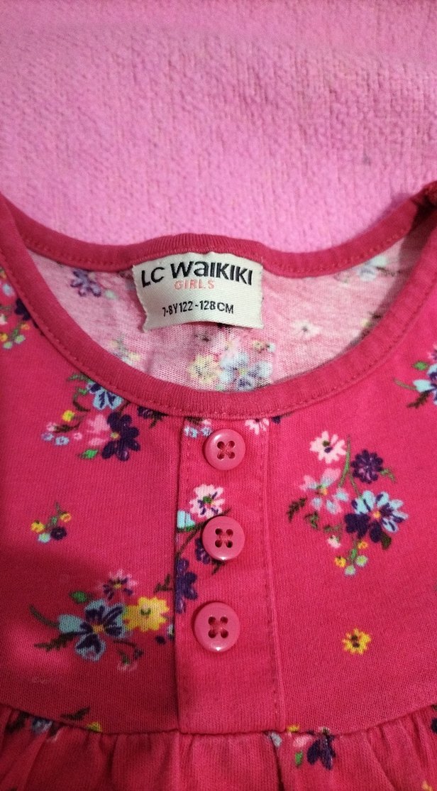 Kız Çocuk Pembe Uzun Kollu Baskılı Tişört - Görsel 3