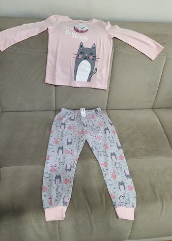 Uzun Kollu Pamuklu Pijama Takımı 3_4 yas - Görsel 2