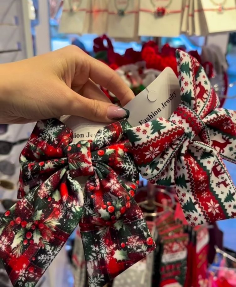 Yeniyıl konseptli Fiyonk Saç Tokaları - Görsel 2