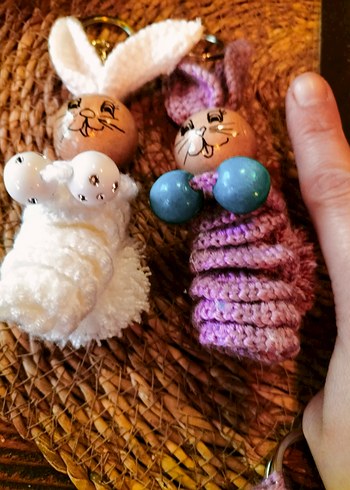 El Yapımı Bohem Tavşan Anahtarlık Tek adet fiyatı - Görsel 2