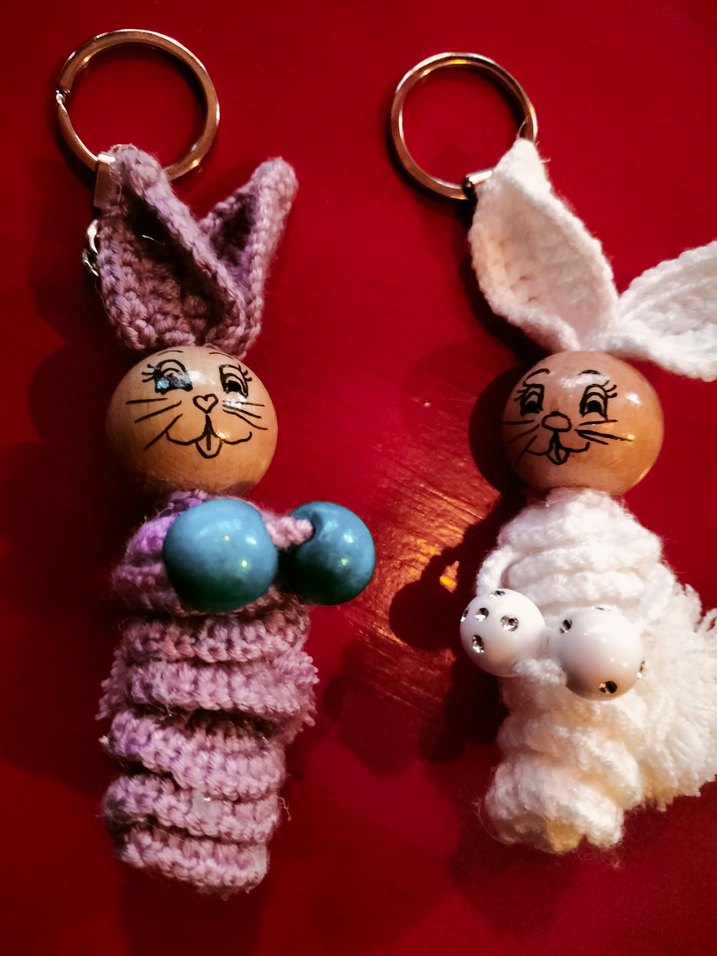 El Yapımı Bohem Tavşan Anahtarlık Tek adet fiyatı - Görsel 3