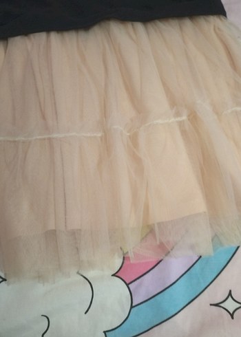 Uzun Kollu Kat Katlı Kız Elbise tütülü - Görsel 5