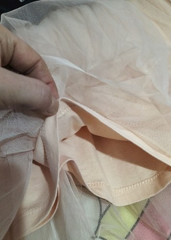 Uzun Kollu Kat Katlı Kız Elbise tütülü - Görsel 6