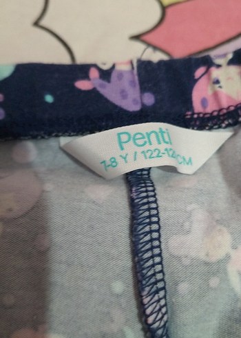 Kız Çocuk Çok Renkli Desenli Tayt - Görsel 3