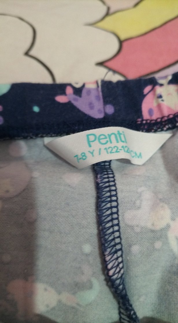 Kız Çocuk Çok Renkli Desenli Tayt - Görsel 3