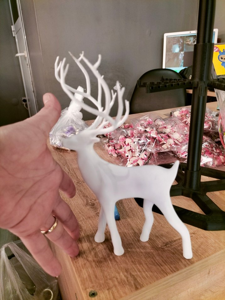 Beyaz Geyik Biblo önü içi boş - Görsel 2