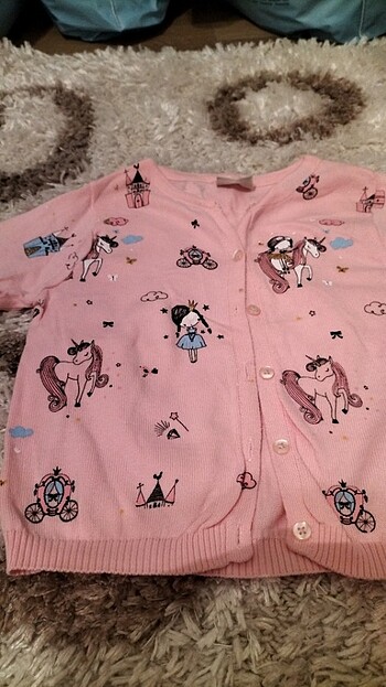 LC Waikiki Hırka toz pembe unicornlu
