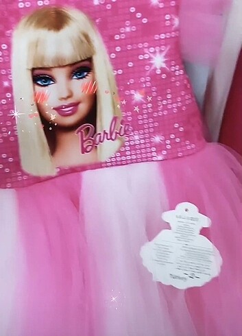 7 Yaş Beden Barbie Elbise tütülü 