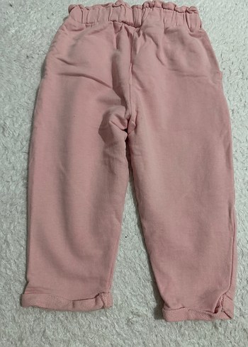 Pembe Kız Çocuk Fırfırlı Rahat Pantolon