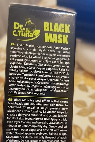 universal Beden siyah Renk black mask