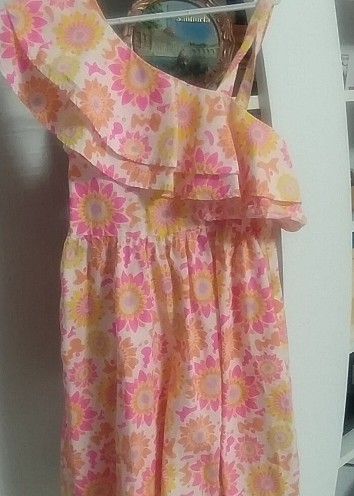 Tek omuz askılı elbise çok tatlı - Görsel 4