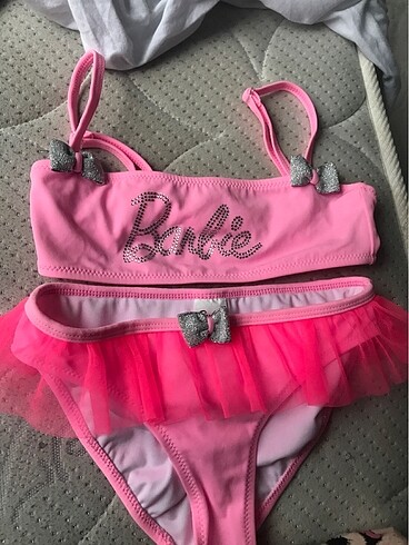 lisanslı barbie marka çocuk bikini hiç giyilmemiş
