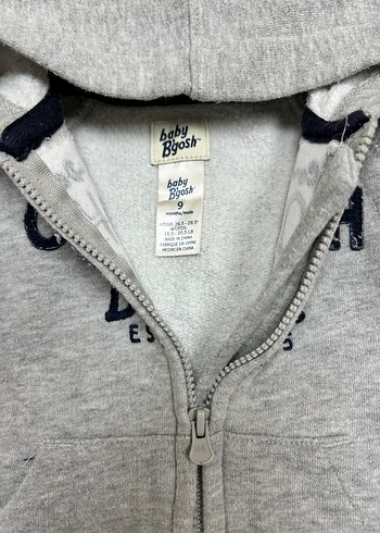 Kapüşonlu Gri Bebek Tulumu - Görsel 2