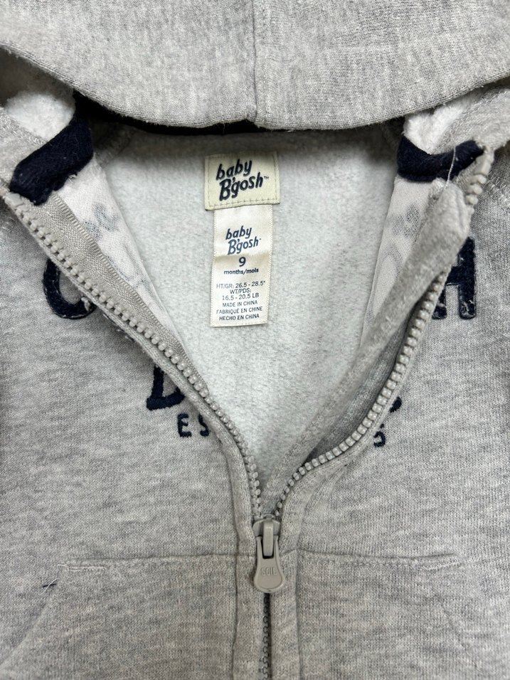 Kapüşonlu Gri Bebek Tulumu - Görsel 2