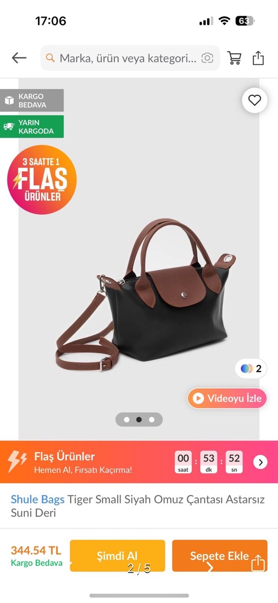 Kemer Detaylı Minimalist Kadın Deri Çanta - Görsel 2