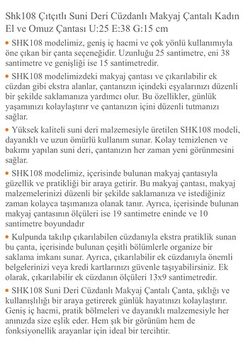 Shaka Taba Kadın Deri El ve Omuz Çantası - Görsel 5