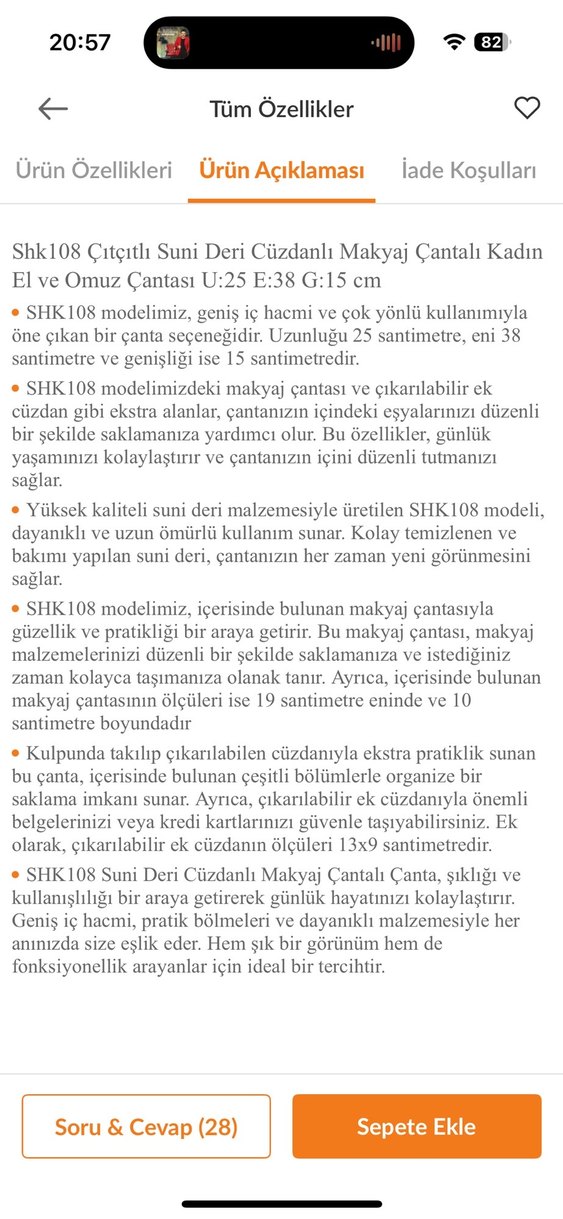 Shaka Taba Kadın Deri El ve Omuz Çantası - Görsel 5