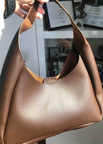 Kahverengi Deri Minimalist Kadın Çanta - Görsel 2