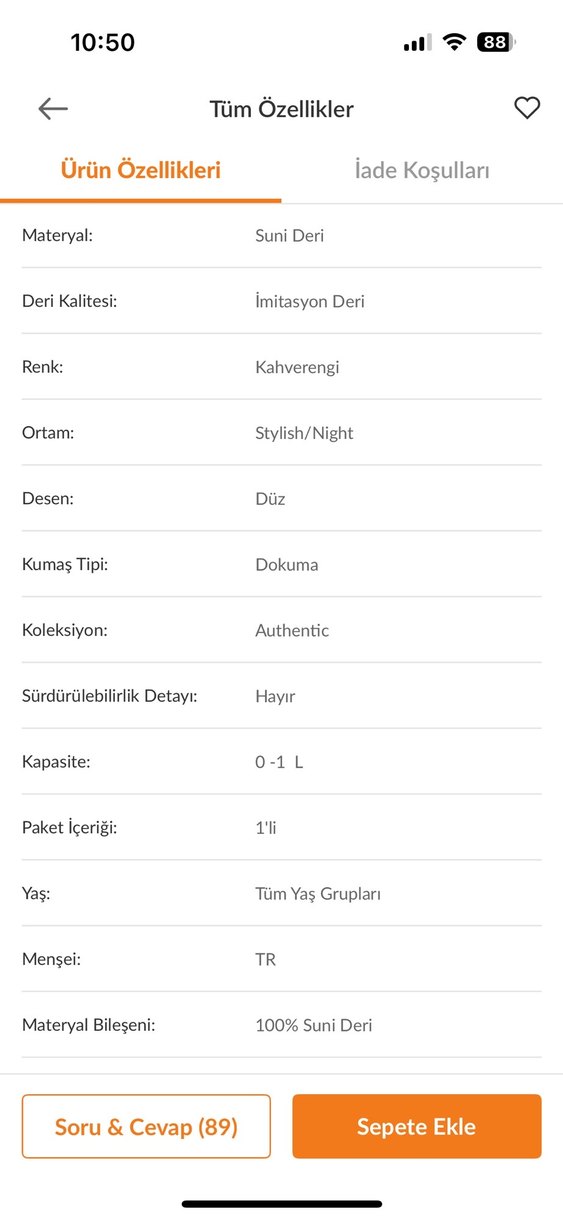 Kahverengi Deri Minimalist Kadın Çanta - Görsel 3