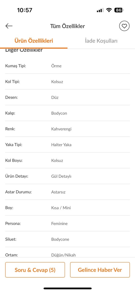 Kahverengi Drapeli Mini Elbise - Görsel 4