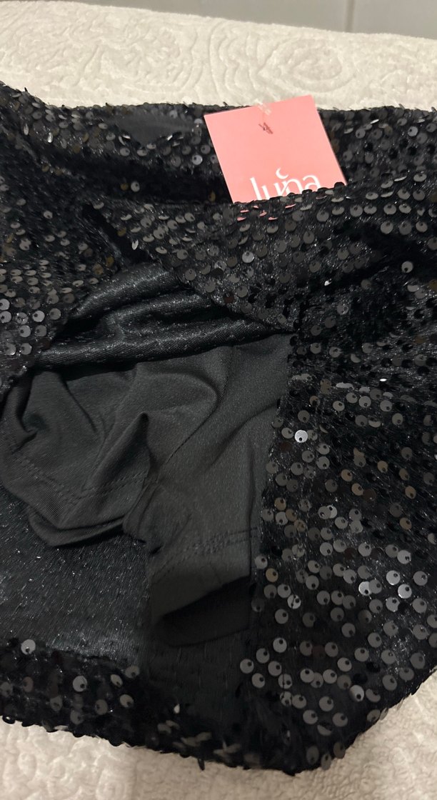 Parlak Siyah Mini Etek - Görsel 3