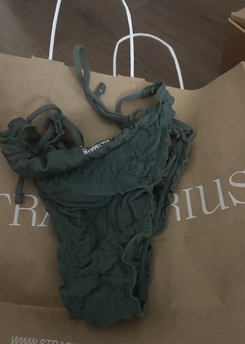 Kadın Haki Fırfırlı İpli Bikini Altı - Görsel 2