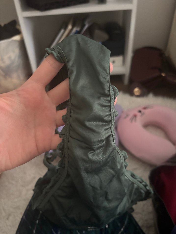 Kadın Haki Fırfırlı İpli Bikini Altı - Görsel 4