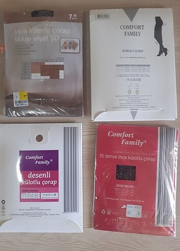 Standart Beden Beden ten rengi Renk Comfort family coraplar