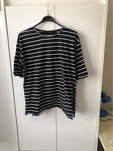 çizgili oversize tişört