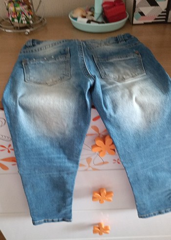 Paulmark Düğmeli Mavi Kız Çocuk Denim Pantolon