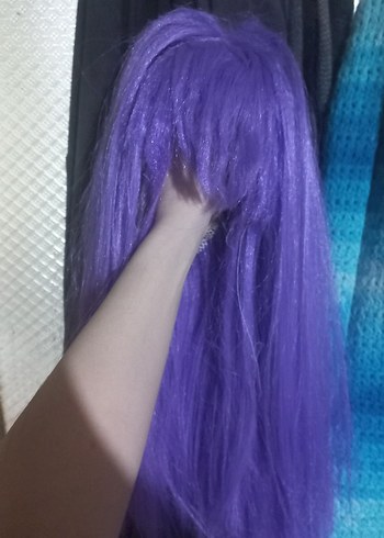 Mor Cosplay Peruk - Görsel 3