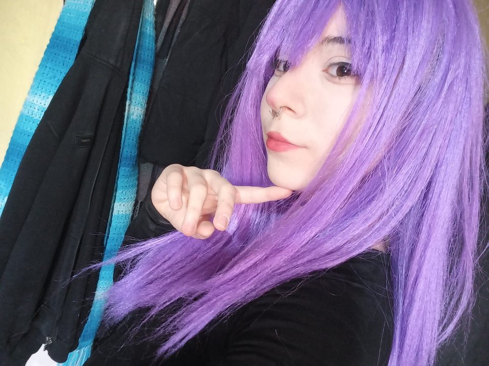 Mor Cosplay Peruk - Görsel 2