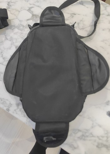 Erkek Siyah Fermuarlı Mıknatıslı Biker Depo Ustü Çantası - Görsel 4