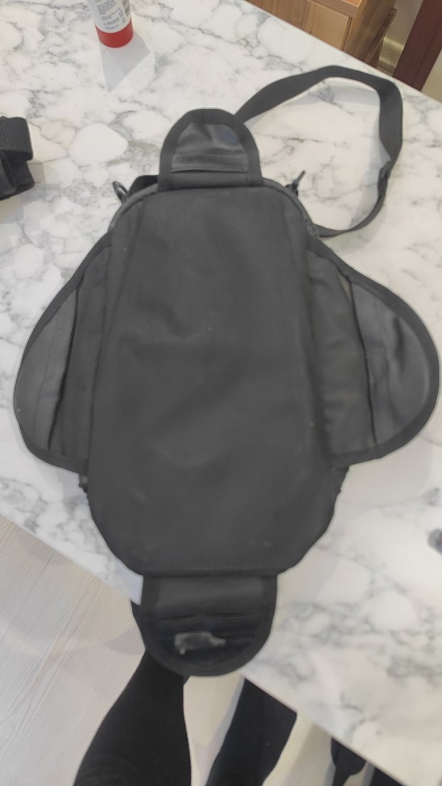 Erkek Siyah Fermuarlı Mıknatıslı Biker Depo Ustü Çantası - Görsel 4