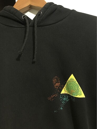 l Beden siyah Renk Rick and morty baskılı sweatshirt