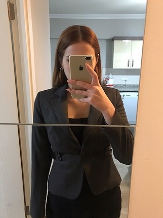 Gri blazer ceket